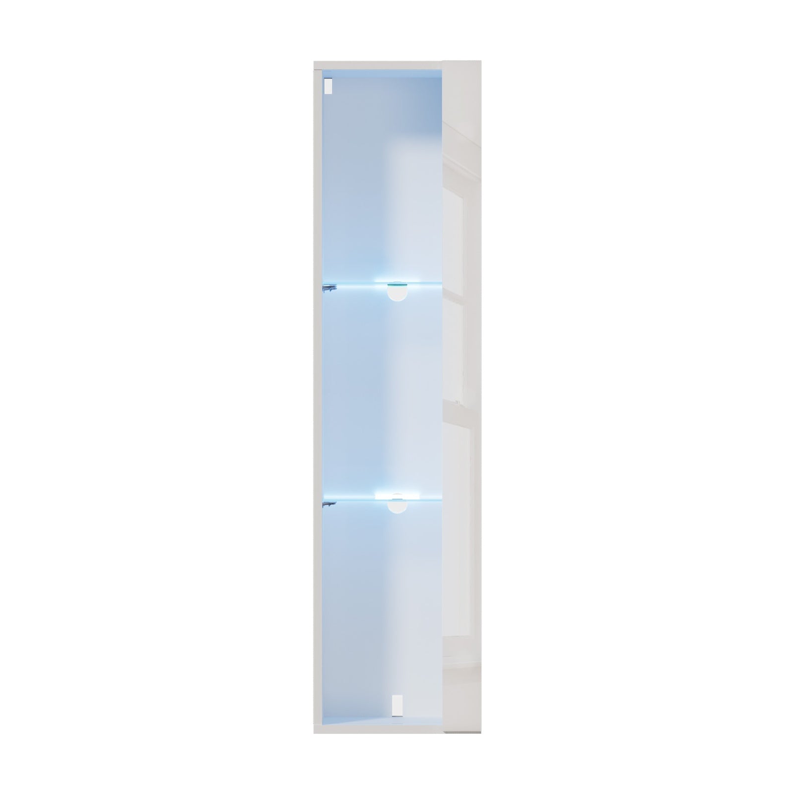 Oikiture Display Cabinet Sideboards Cupboard Wall Storage Unit LED Light 120cm