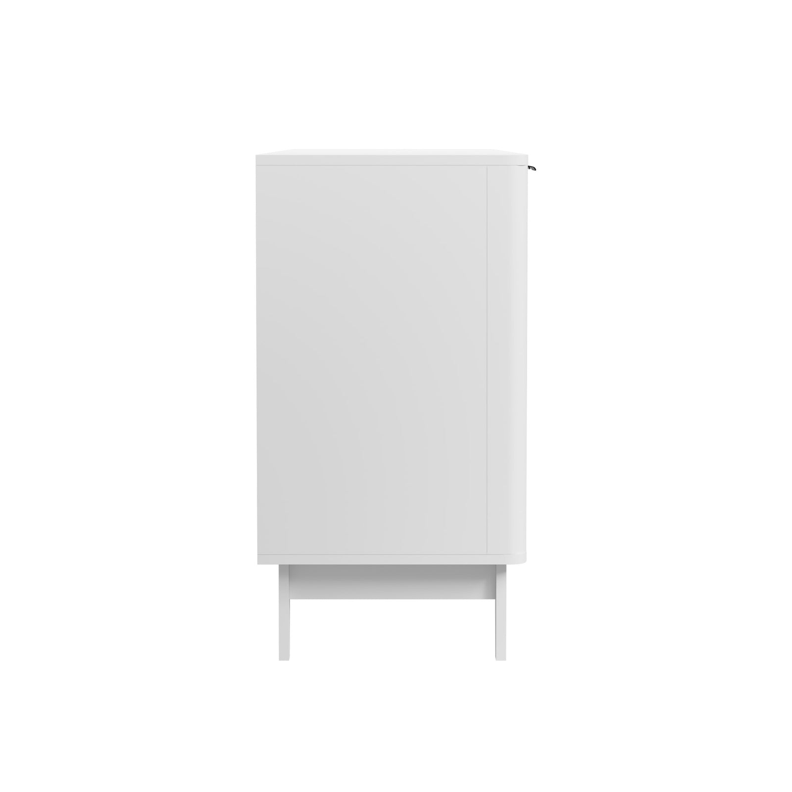 Oikiture Buffet Sideboard Storage Cabinet 4 Doors Cupboard Hallway Table White - Sunyee