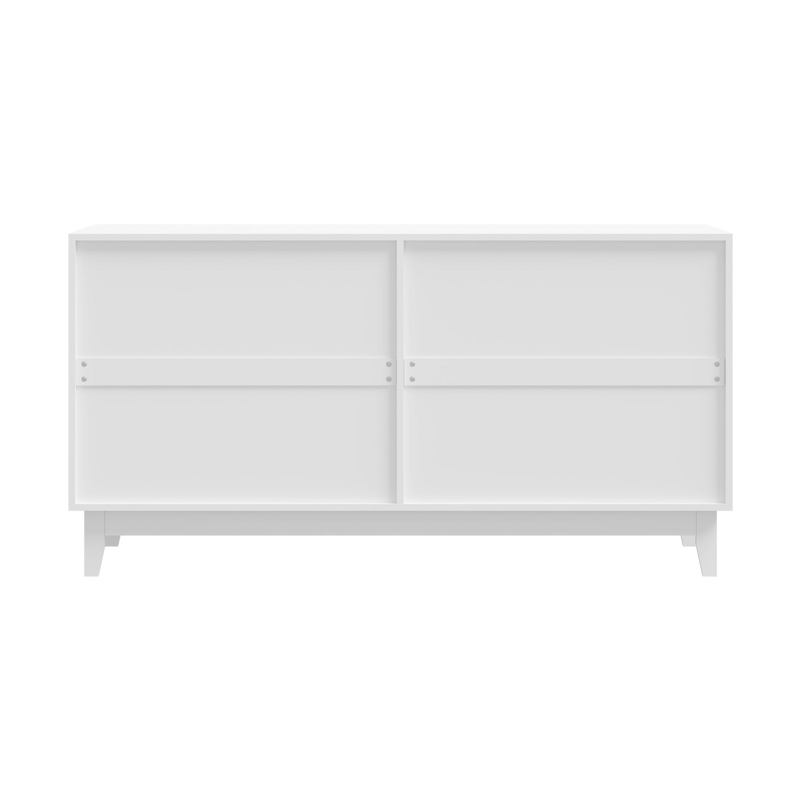 Oikiture Buffet Sideboard Storage Cabinet 4 Doors Cupboard Hallway Table White - Sunyee