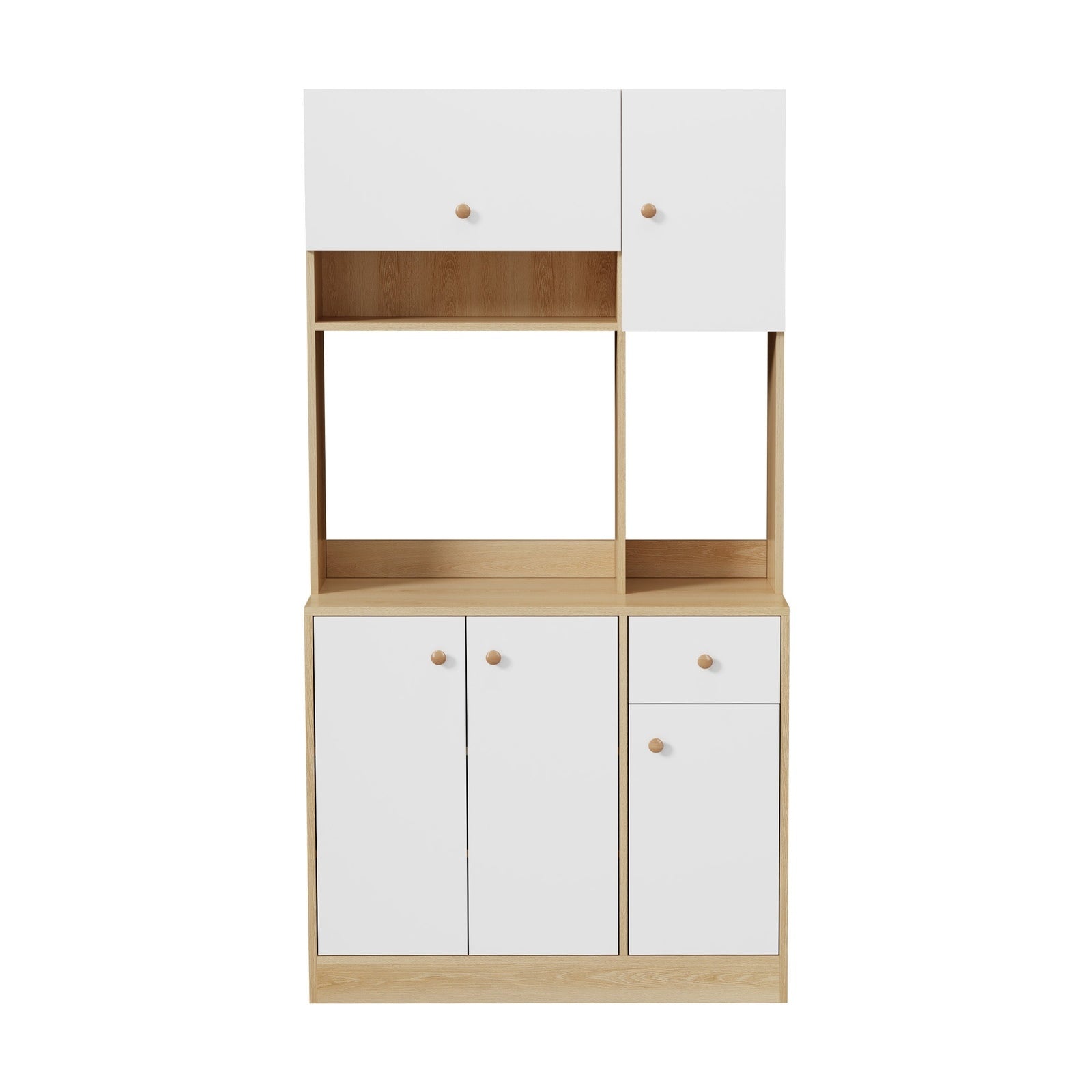 Oikiture Buffet Sideboard Storage Cabinet Kitchen Pantry Cupboard Hallway Table - Sunyee