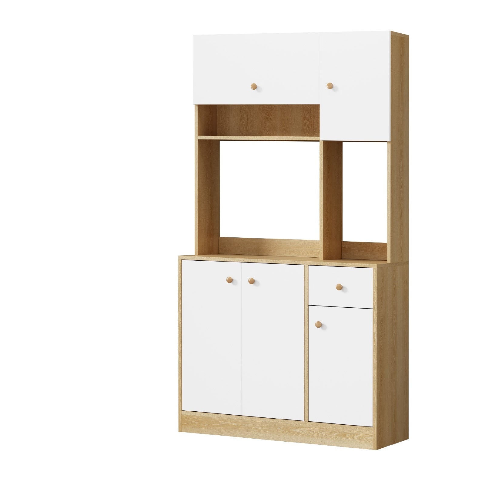 Oikiture Buffet Sideboard Storage Cabinet Kitchen Pantry Cupboard Hallway Table - Sunyee