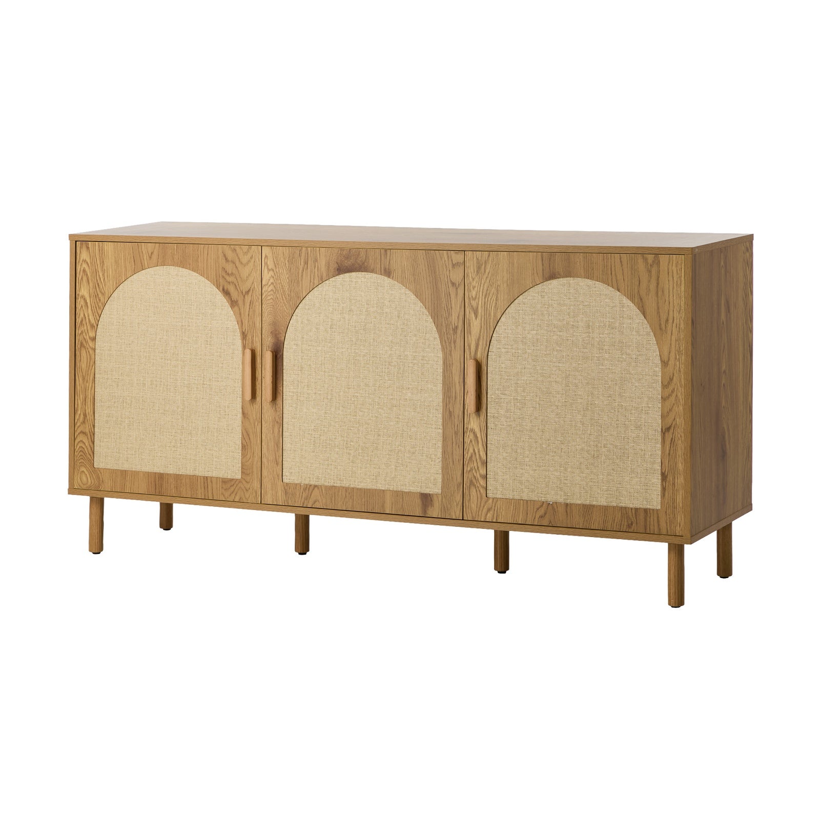Oikiture Buffet Sideboard Storage Cabinet Cupboard Hallway Table Rattan Doors