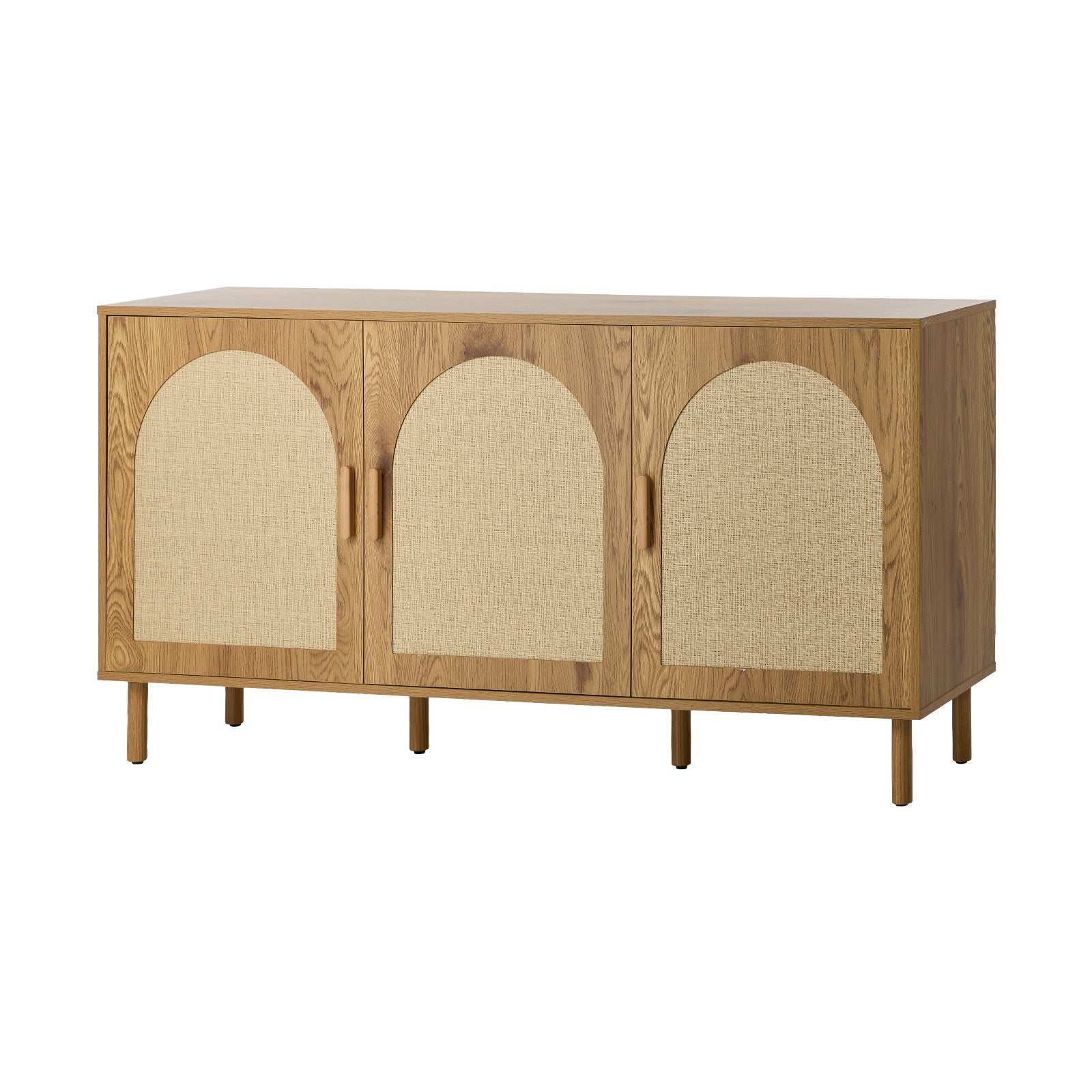 Oikiture Buffet Sideboard Storage Cabinet Cupboard Hallway Table Rattan Doors