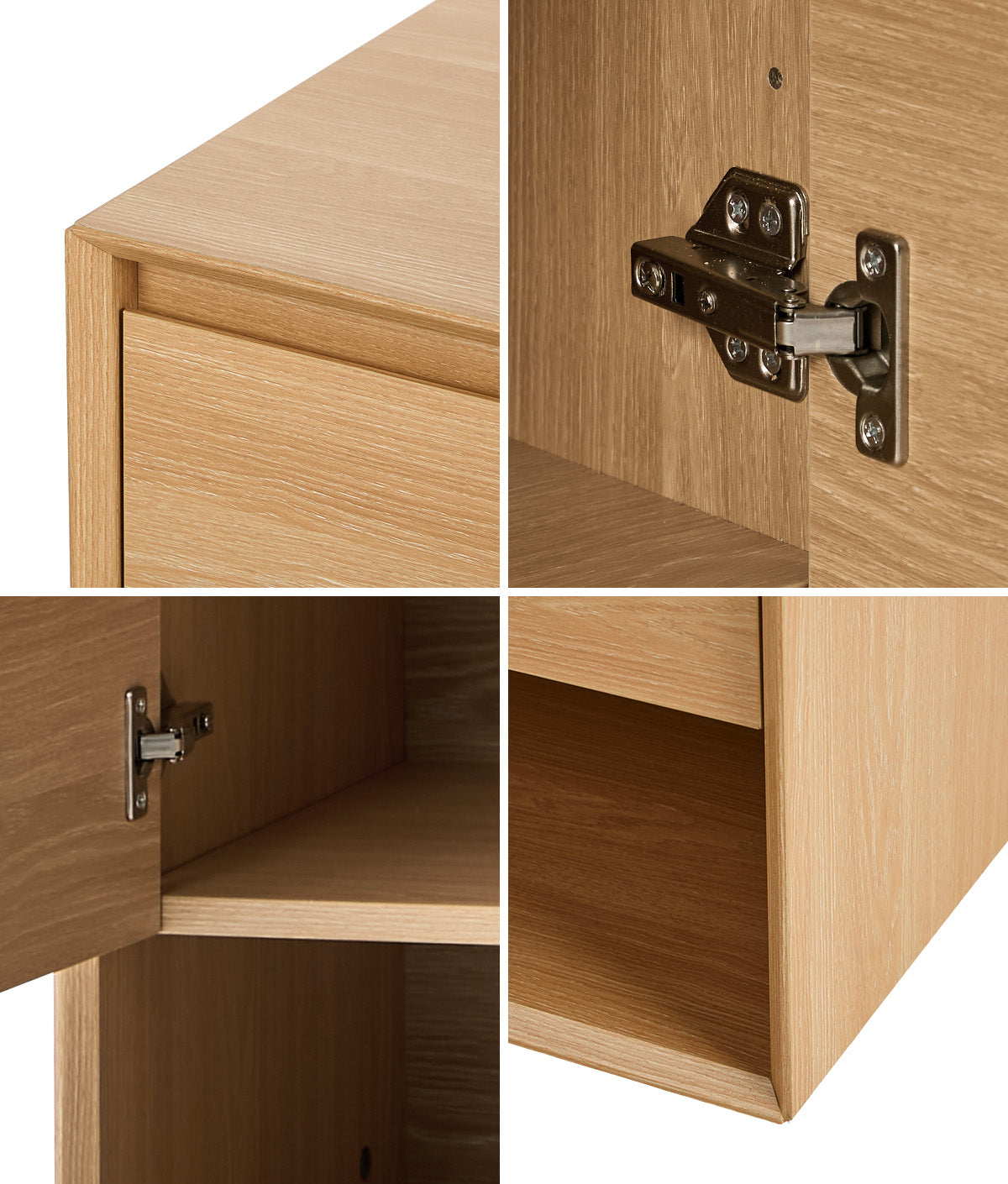 Oikiture Buffet Sideboard Storage Cabinet 3 Doors Cupboard Hallway Table 120cm