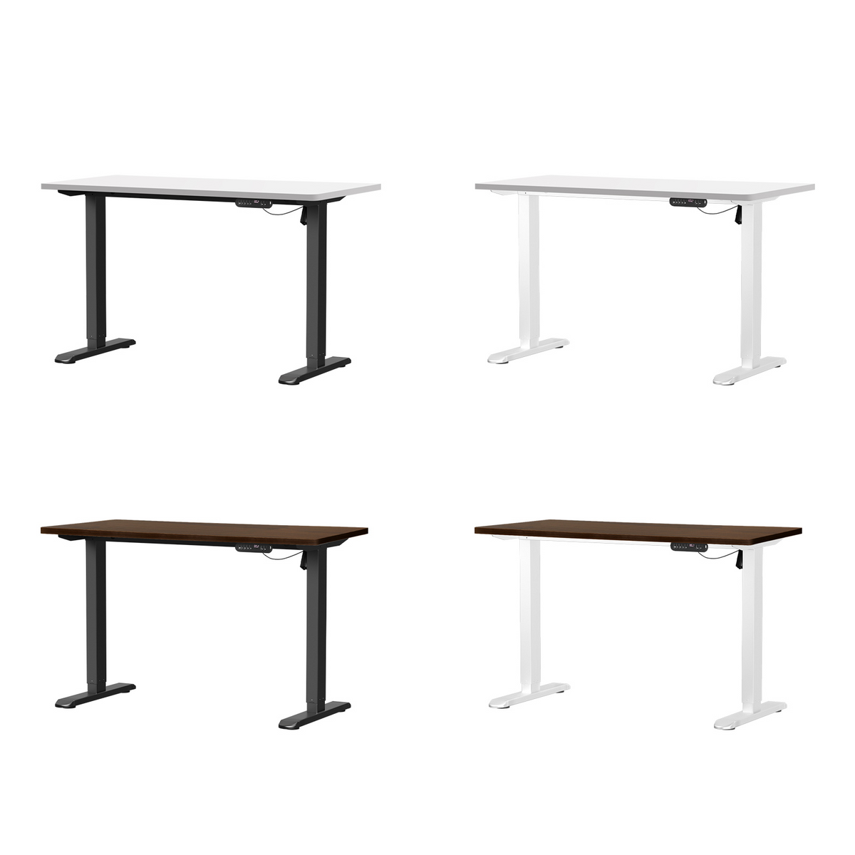 Oikiture 120CM Electric Standing Desk Single Motor Frame with Tabletop 3 Colour