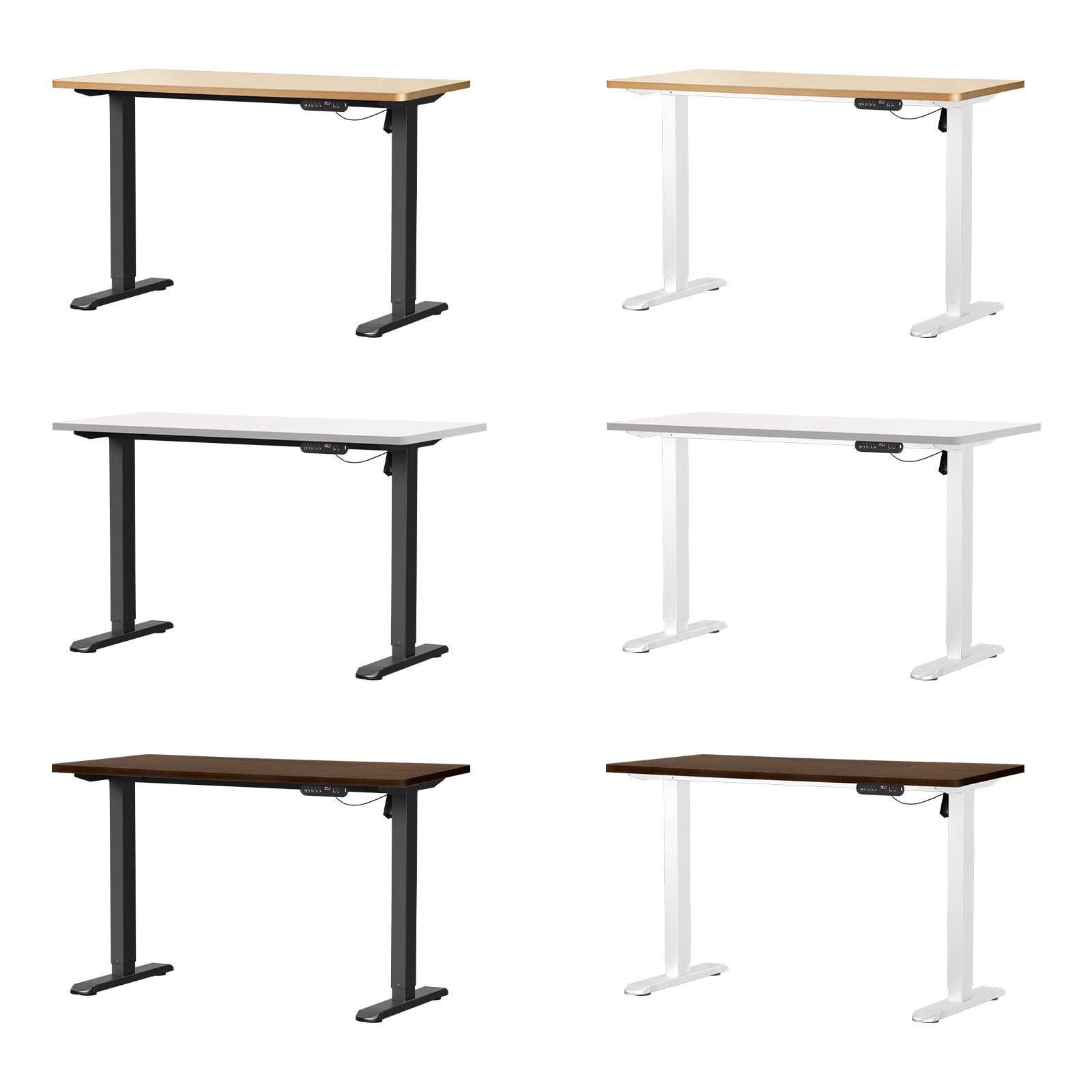 Oikiture 120CM Electric Standing Desk Single Motor Frame with Tabletop 3 Colour - Sunyee