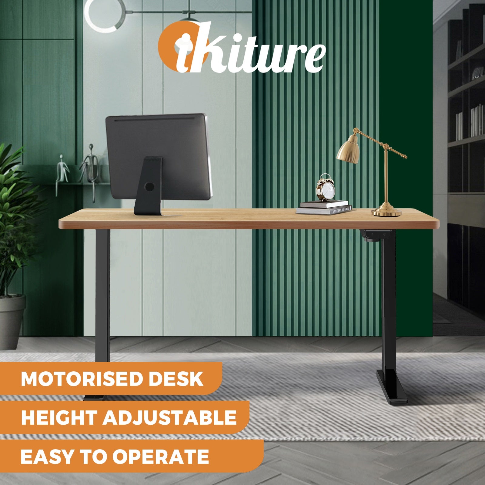Oikiture Standing Desk Electric Motorised Sit Stand Up Height Adjustable Office - Sunyee