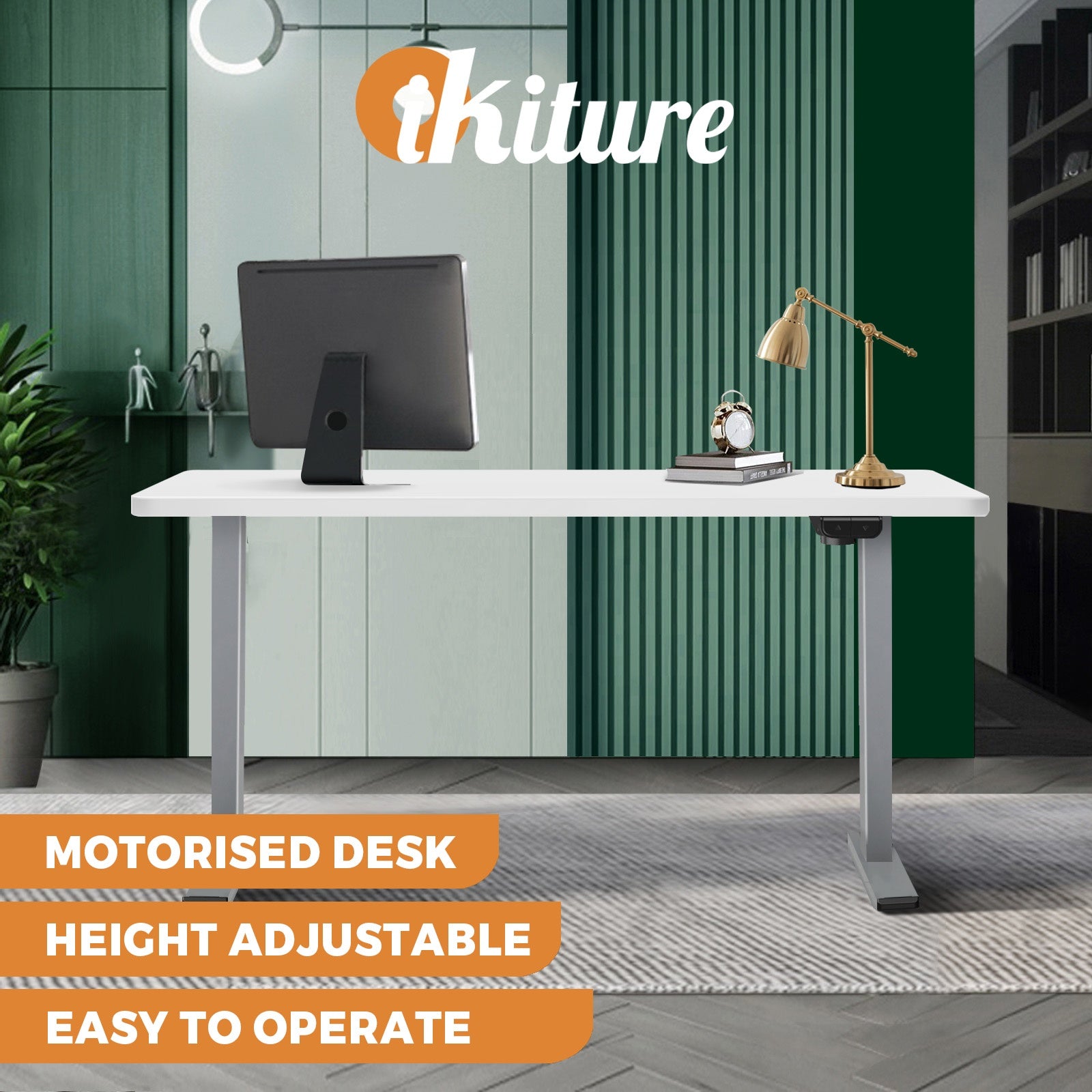 Oikiture Standing Desk Electric Motorised Sit Stand Up Height Adjustable Office - Sunyee