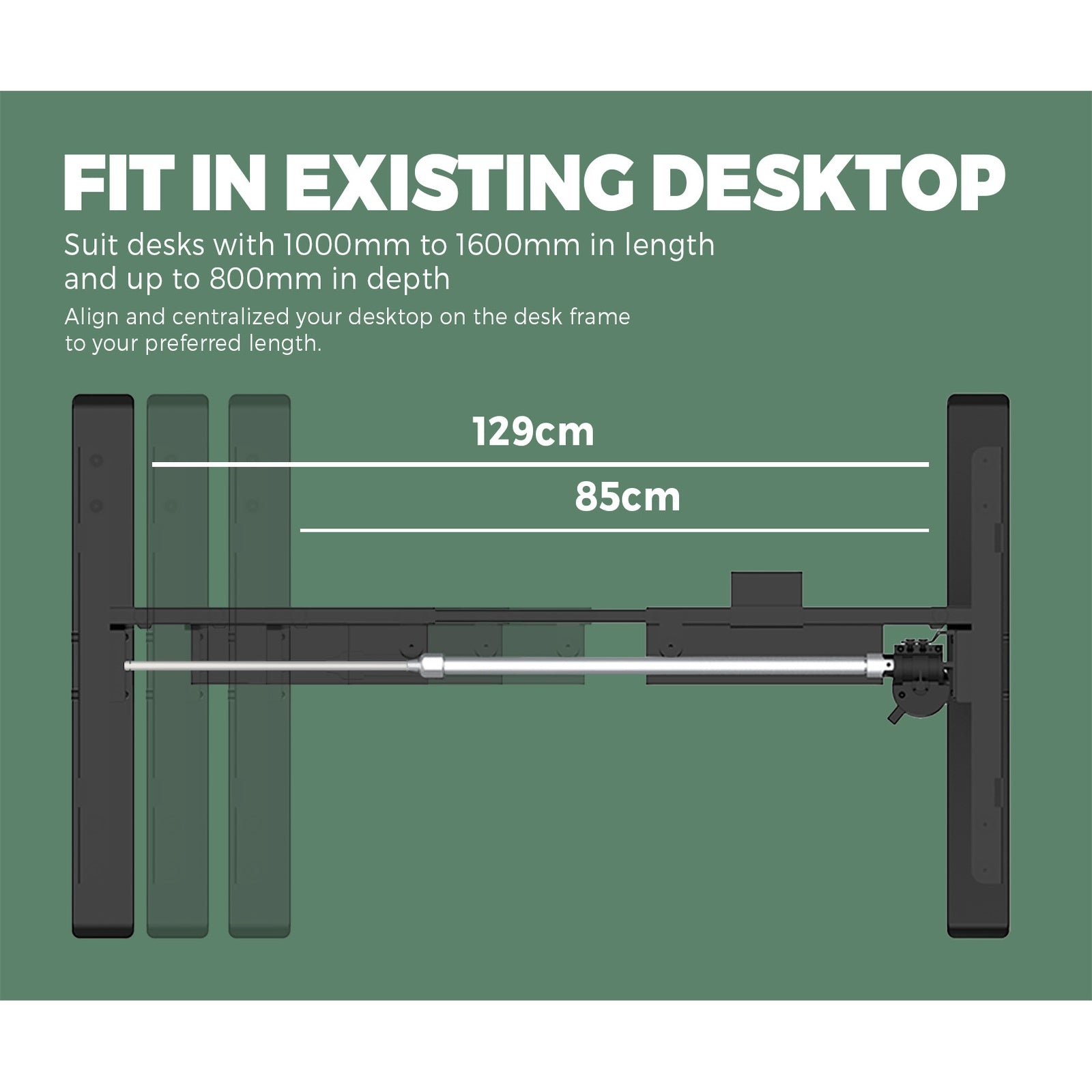 Oikiture Standing Desk Electric Motorised Sit Stand Up Height Adjustable Office - Sunyee