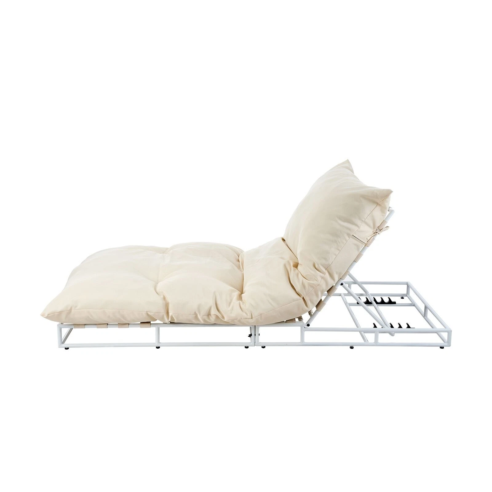 Livsip Outdoor Sun Lounge Day Bed Patio Chairs Garden Furniture Setting Beige - Sunyee