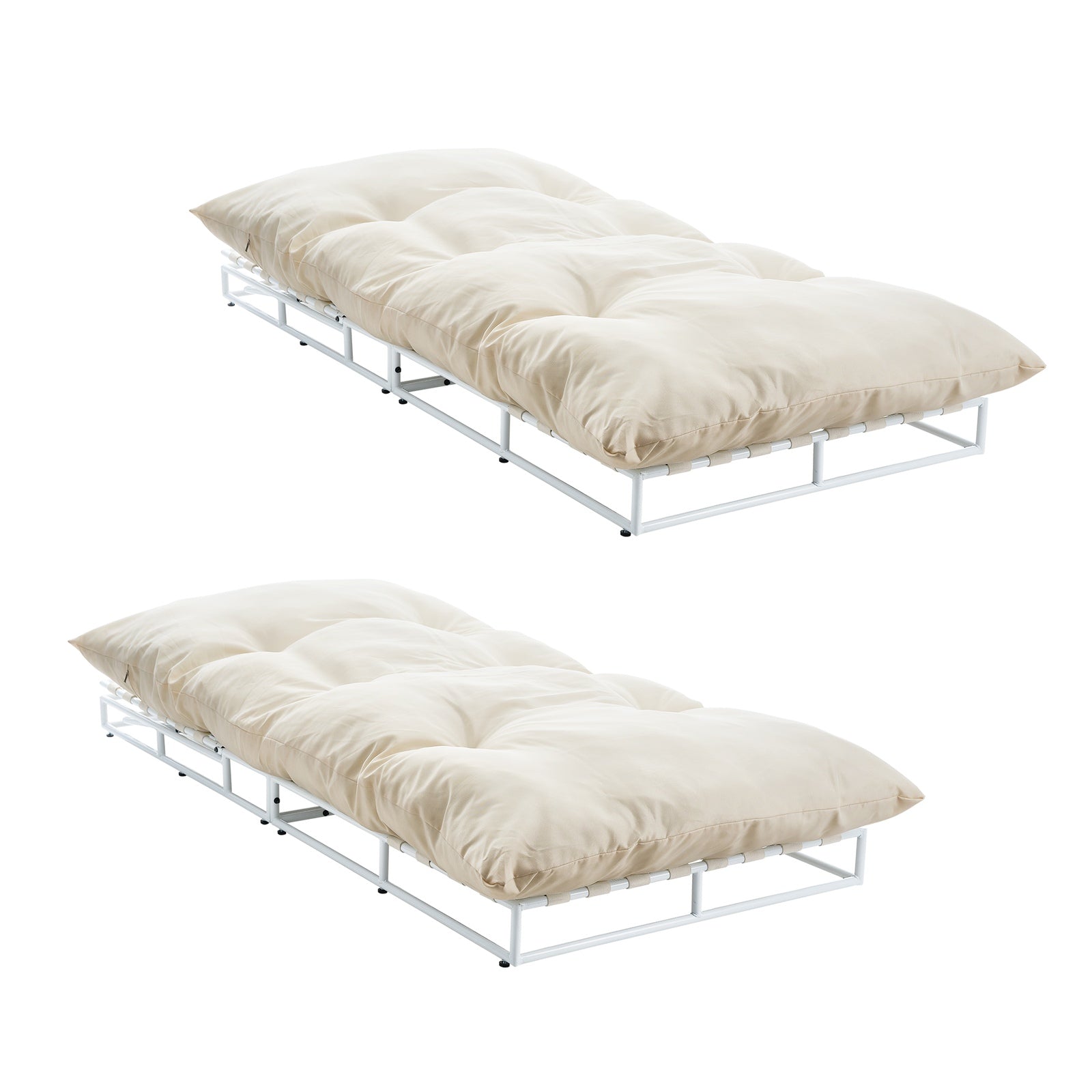 Livsip 2PCS Outdoor Sun Lounge Day Bed Patio Chairs Garden Furniture Setting - Sunyee