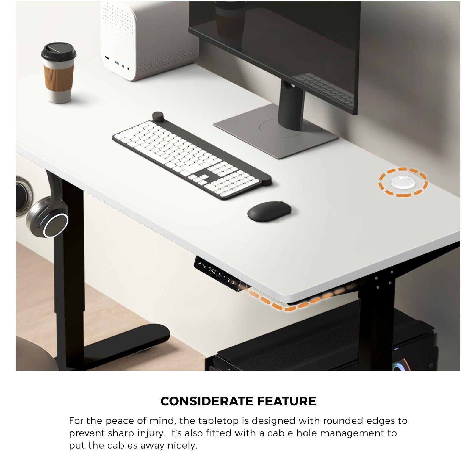 Oikiture Standing Desk Electric Motorised Sit Stand Up Height Adjustable 120cm - Sunyee