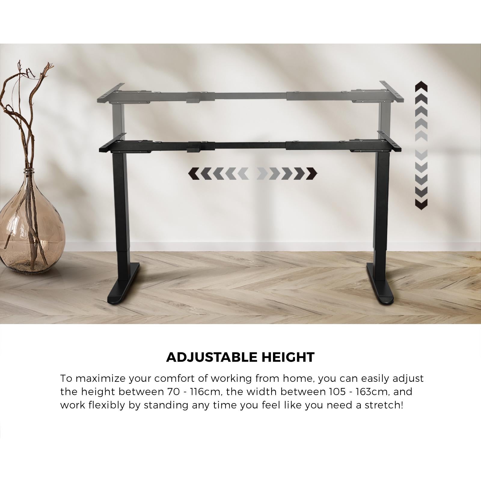 Oikiture Standing Desk Electric Motorised Sit Stand Up Height Adjustable 120cm - Sunyee