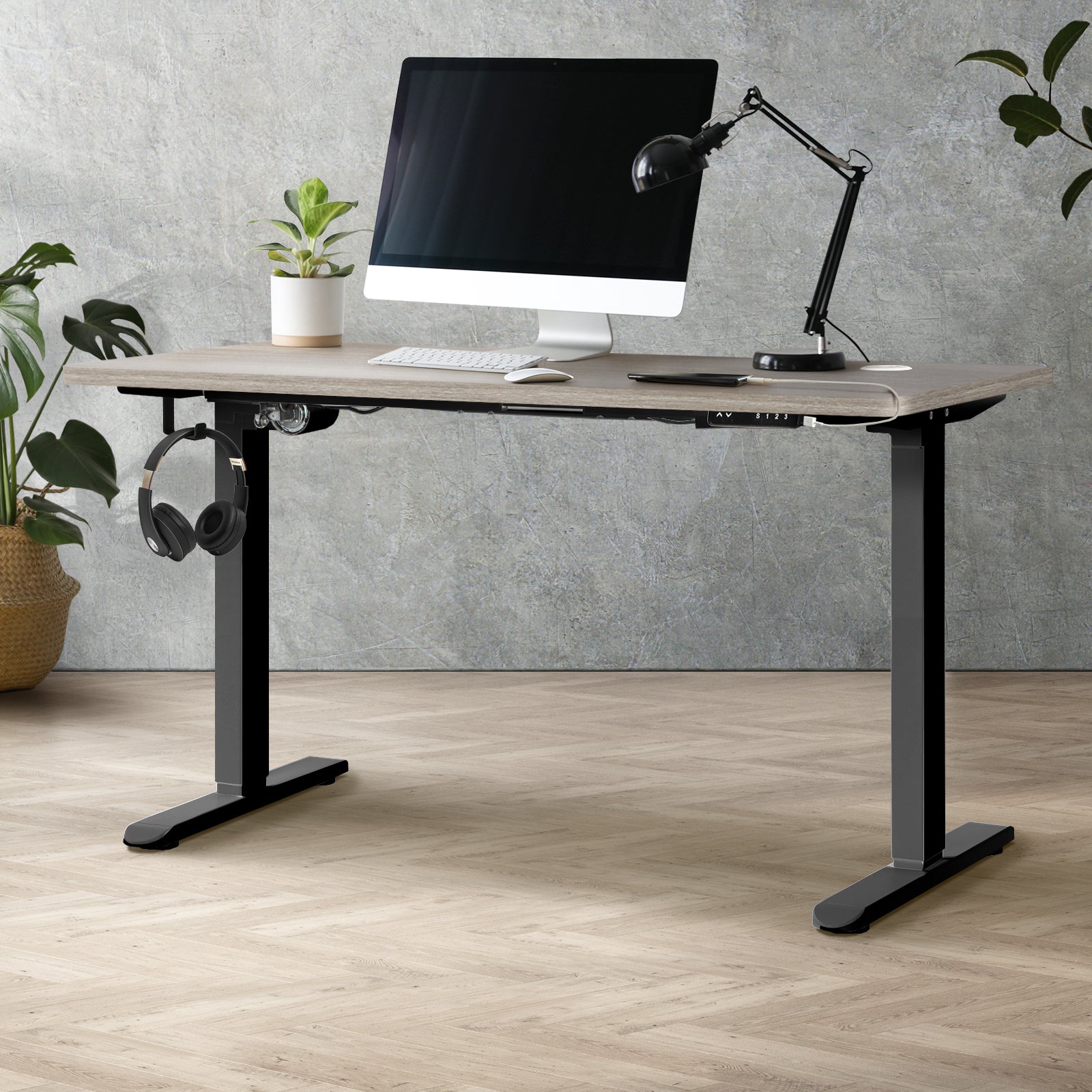 Oikiture Standing Desk Height Adjustable Motorised Electric Sit Stand Table - Sunyee