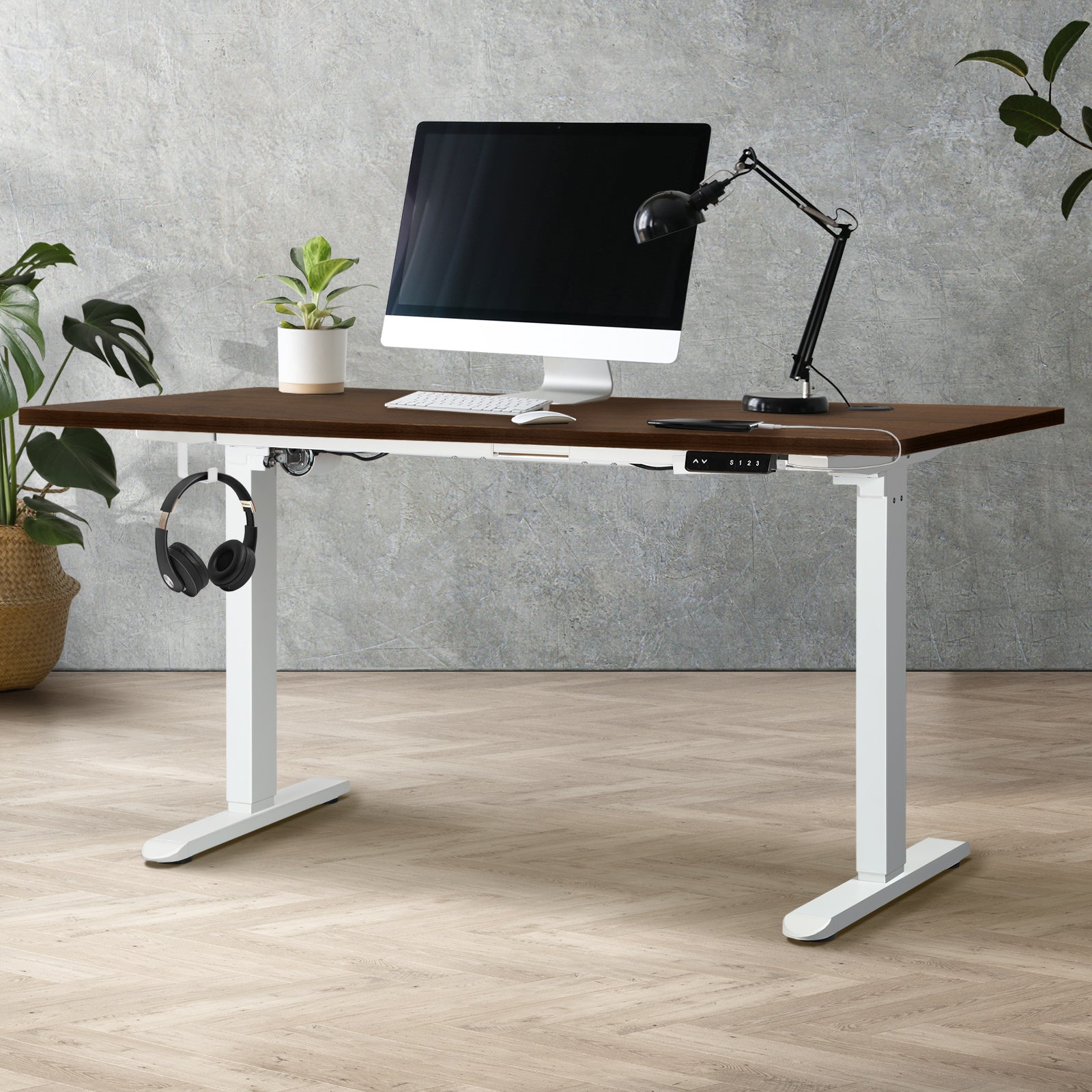 Oikiture Standing Desk Height Adjustable Motorised Electric Sit Stand Table - Sunyee