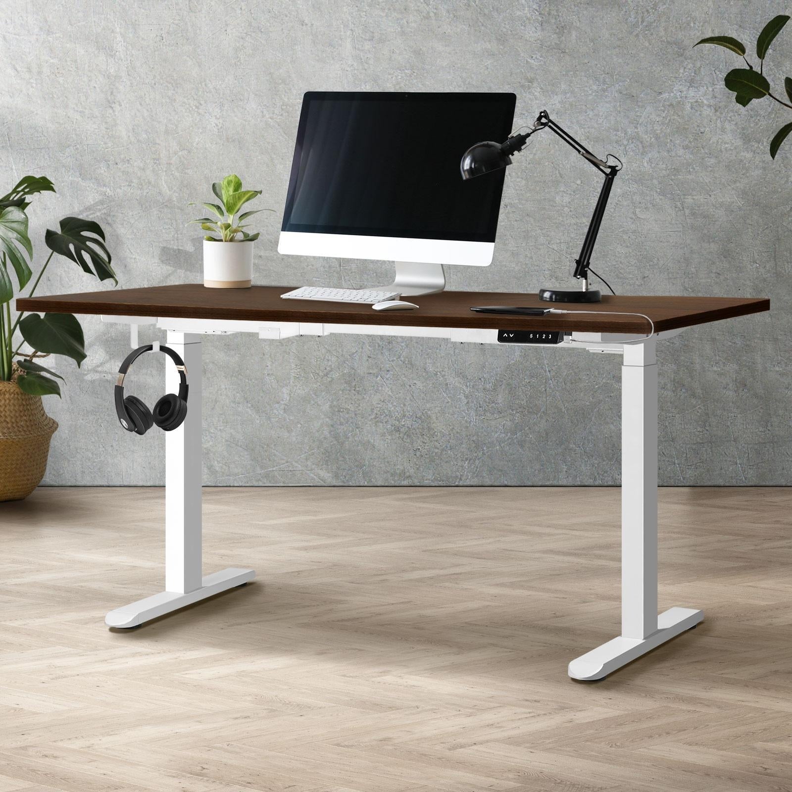 Oikiture Electric Standing Desk Motorised Height Adjustable Sit Stand Table - Sunyee