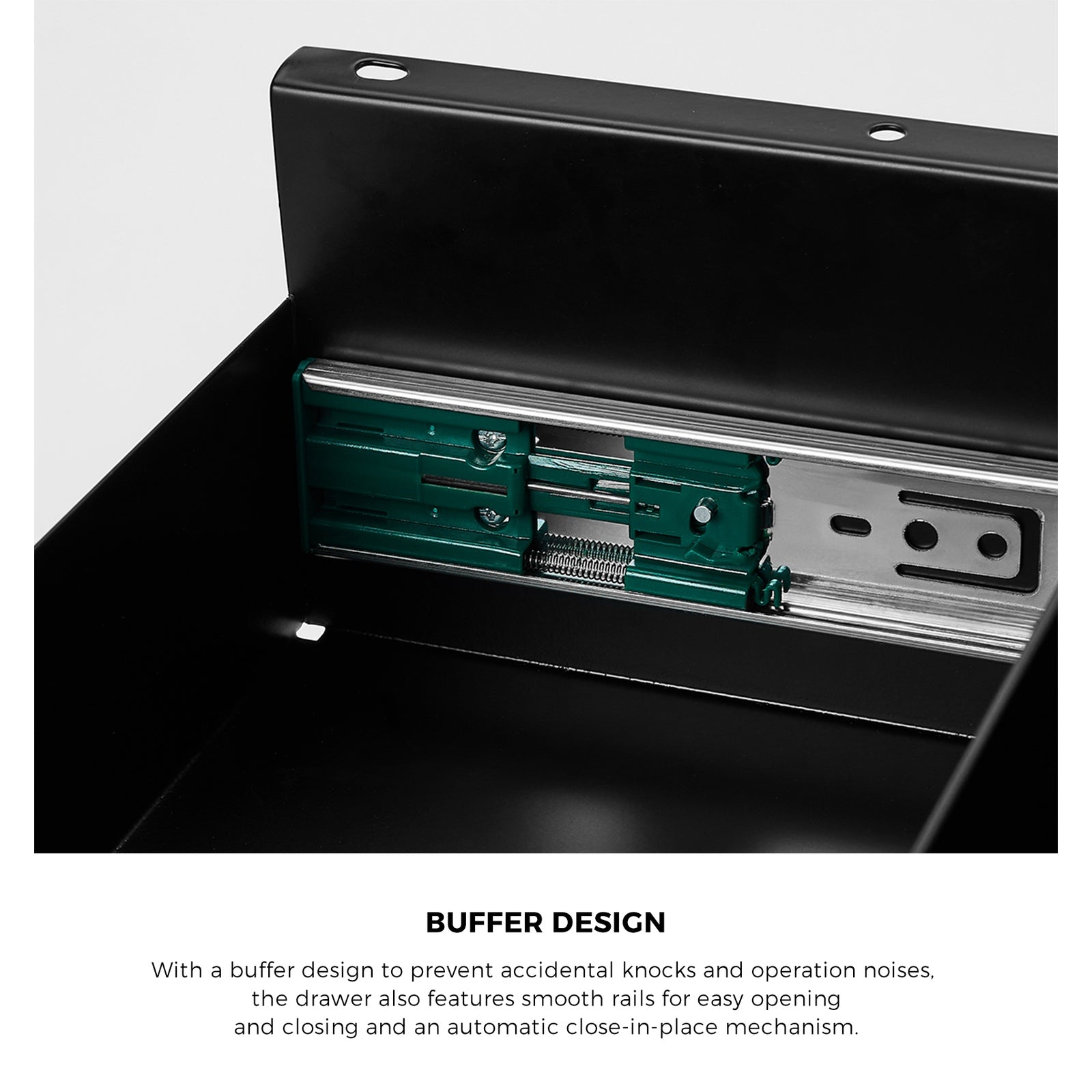 Oikiture 150cm Electric Standing Desk w/ Drawer Motorised Adjustable White Oak - Sunyee