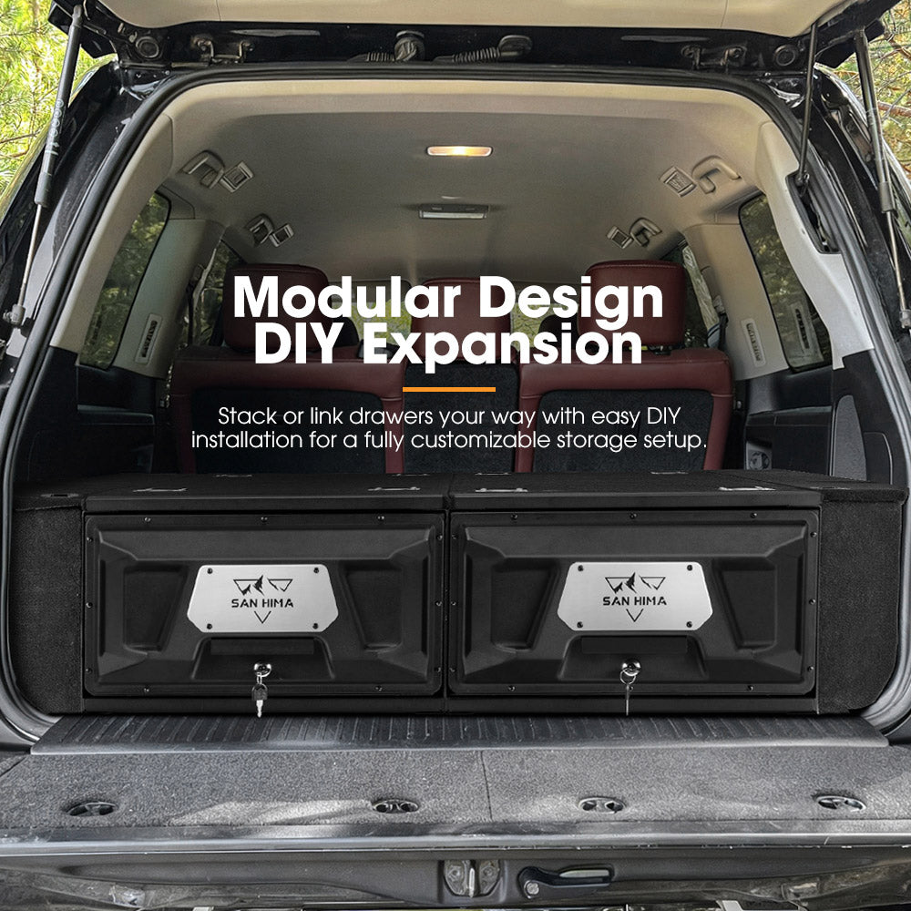 San Hima Lightweight 700mm 4WD Rear Drawer Vehicle Storage Lockable - Sunyee