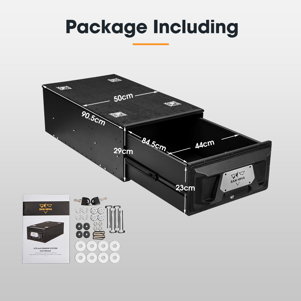 San Hima 900mm Lightweight 4WD Rear Drawer Vehicle Storage Lockable