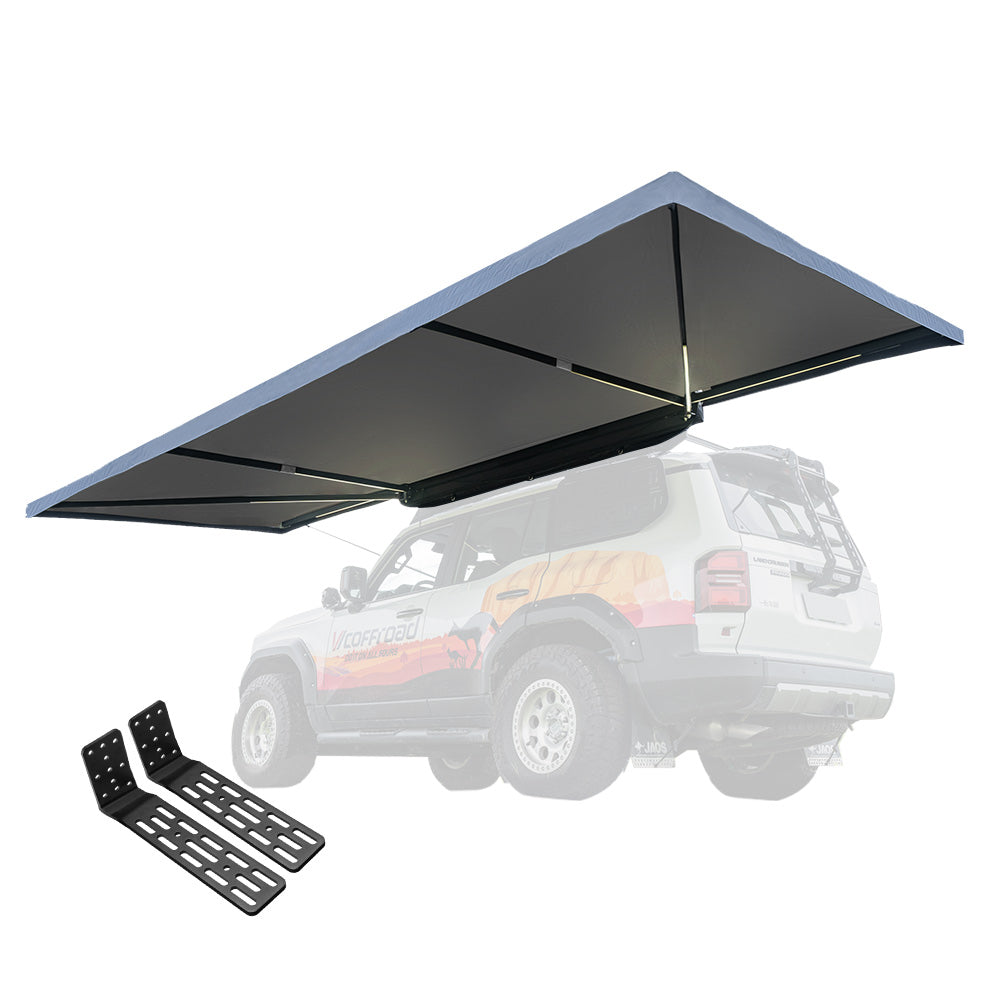 San Hima 180 Degree Awning Free Standing Car Camping 4x4 Awning With L Brackets - Sunyee