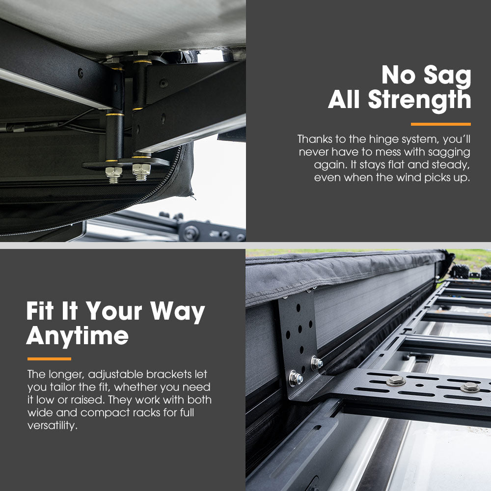 San Hima 180 Degree Awning Free Standing Car Camping 4x4 Awning With L Brackets - Sunyee