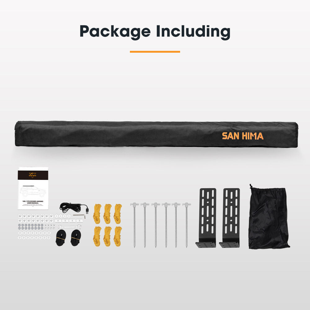San Hima 270 Degree Awning Free Standing Camping With L Brackets Passenger Side - Sunyee