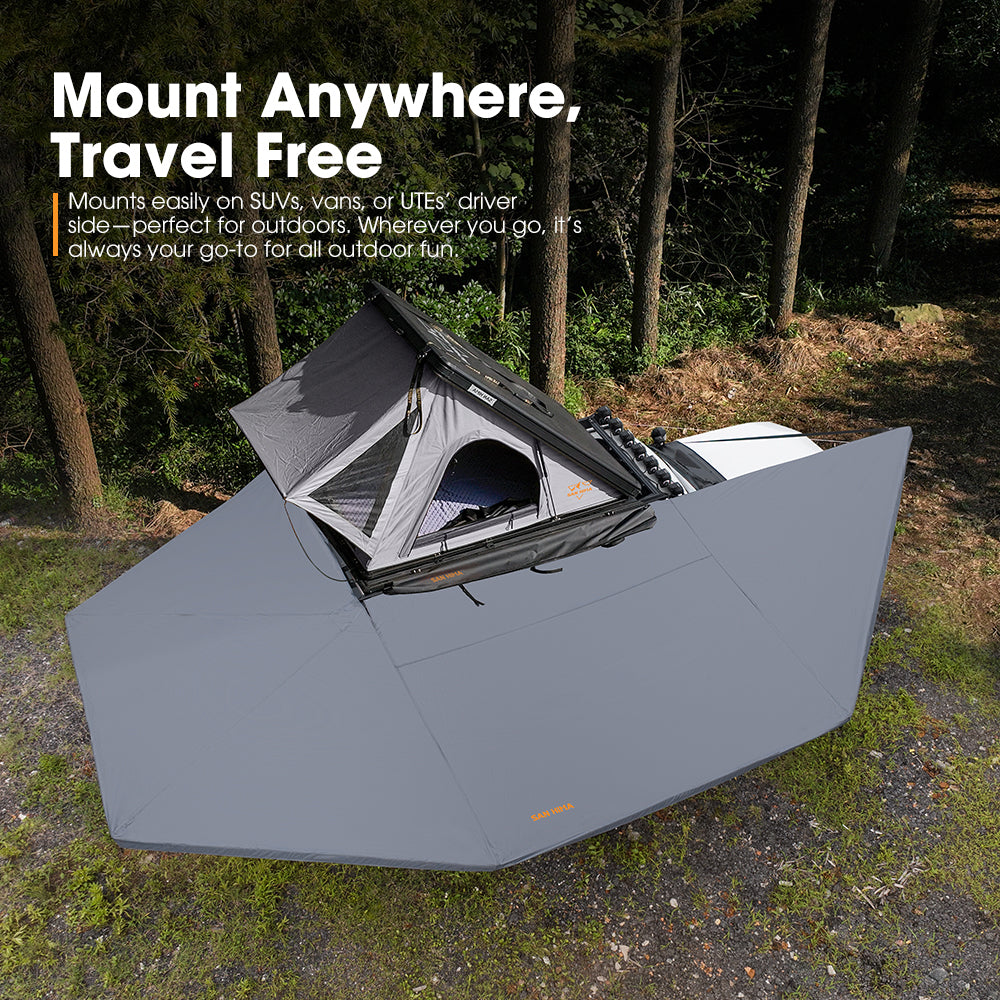 San Hima 270 Degree Awning Free Standing Car Camping With L Brackets Driver Side - Sunyee