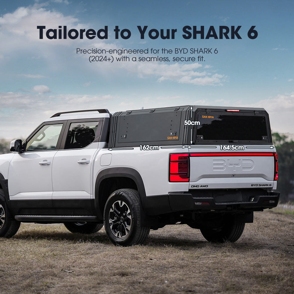 San Hima UTE Tub Canopy For BYD SHARK 6 2024-On Dual Cab W/ Rivet Gun