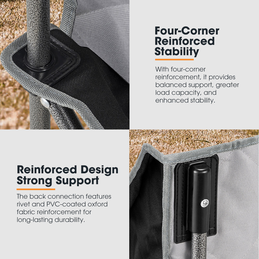 San Hima Folding Double Camping Chair Portable Outdoor Moon Chair 2 Seater Black - Sunyee