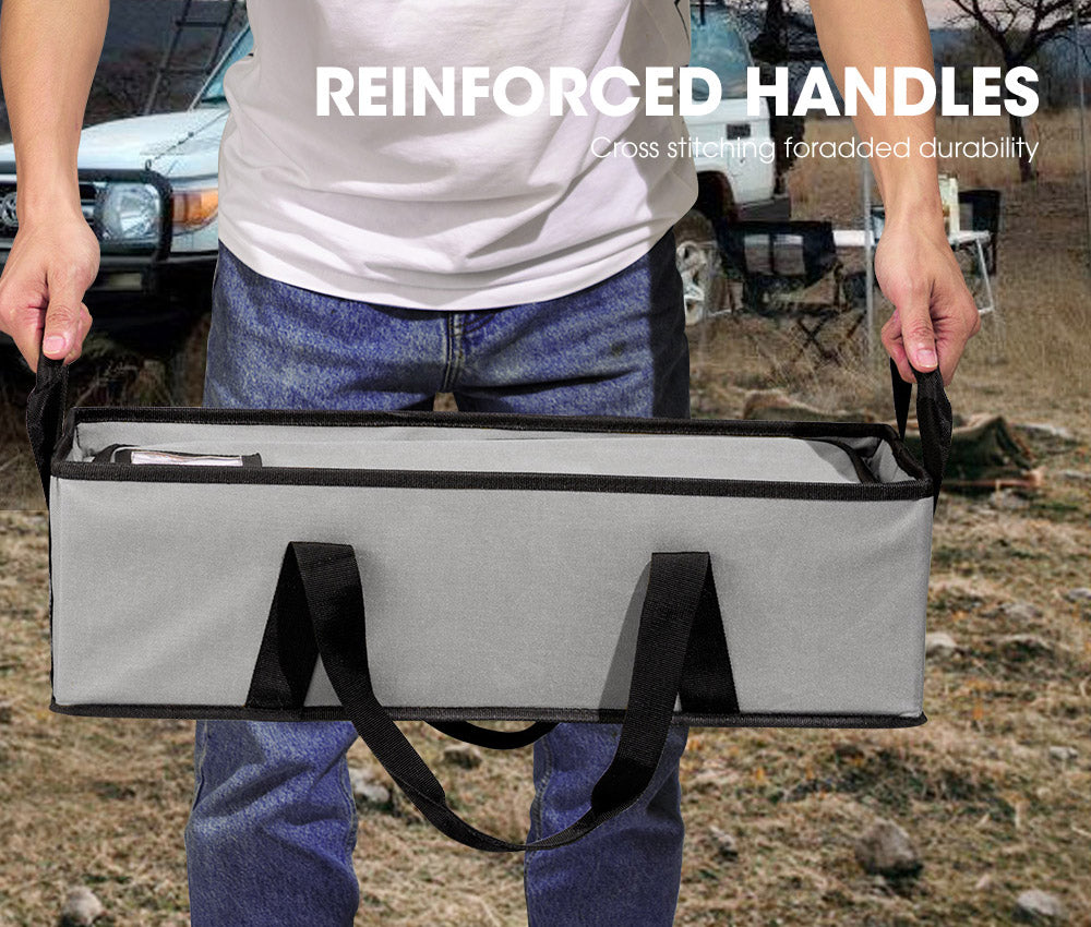 San Hima Canvas Storage Bag Camping Storage Bag Weather Resistant Camping 4WD 60cmx20cmx16cm - Sunyee