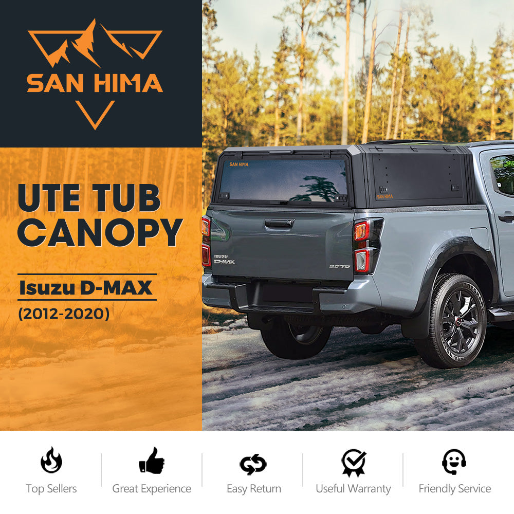 San Hima UTE Tub Canopy For Isuzu D-Max 2012-2020 Dual Cab W/ Rivet Gun