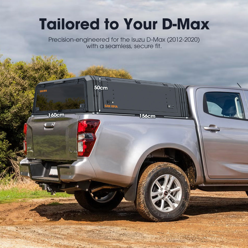 San Hima UTE Tub Canopy For Isuzu D-Max 2012-2020 Dual Cab W/ Rivet Gun