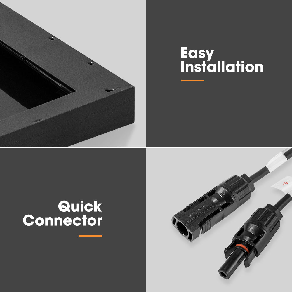 San Hima 200W Mono-HPBC Fixed Solar Panel Power Bypass Caravan Camping Battery