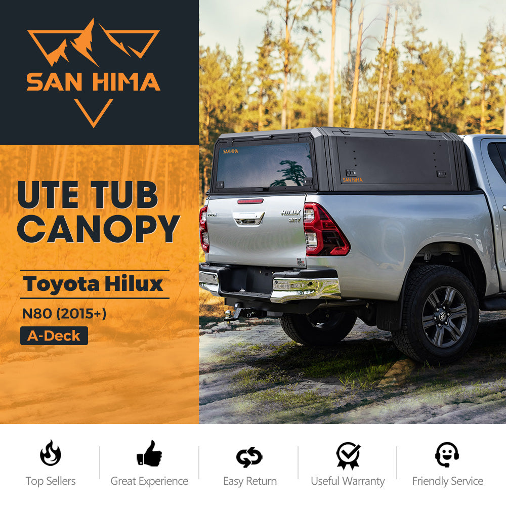 San Hima UTE Tub Canopy For Toyota Hilux N80 A-Deck 2015-On Dual Cab
