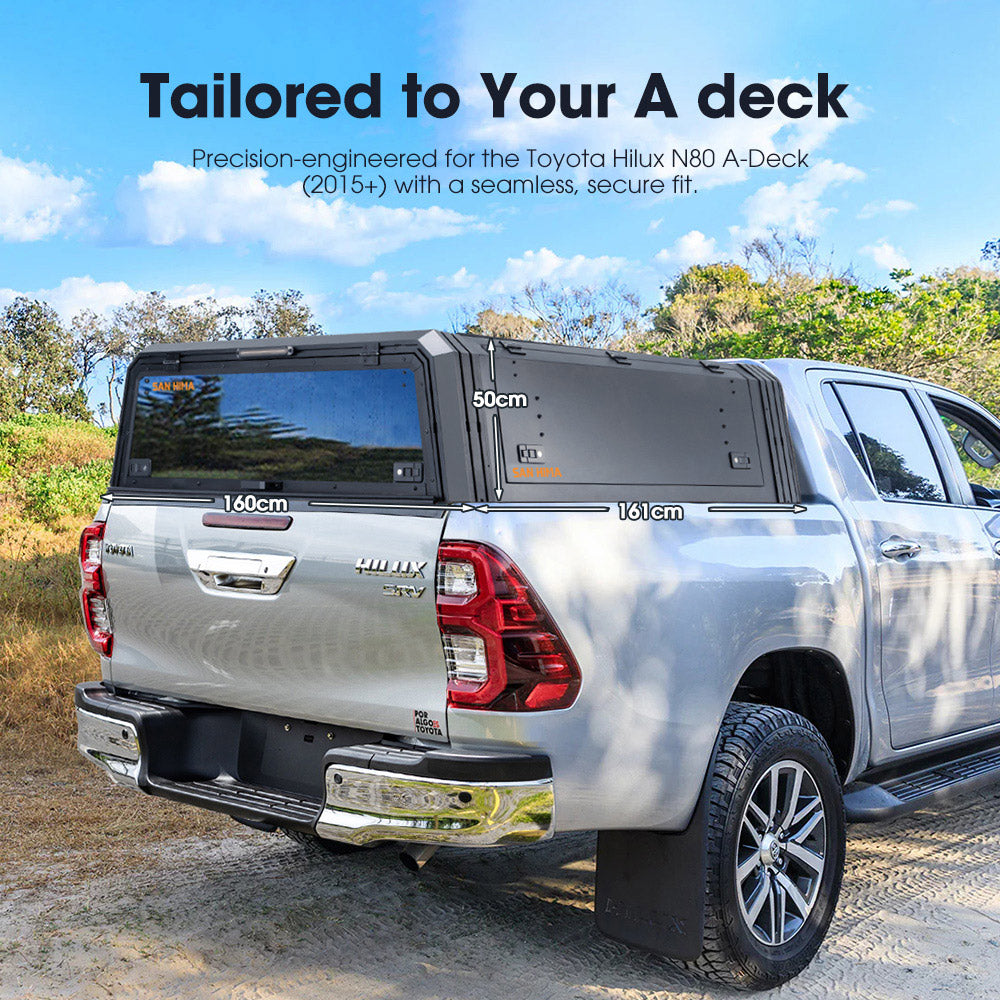 San Hima UTE Tub Canopy For Toyota Hilux N80 A-Deck 2015-On Dual Cab