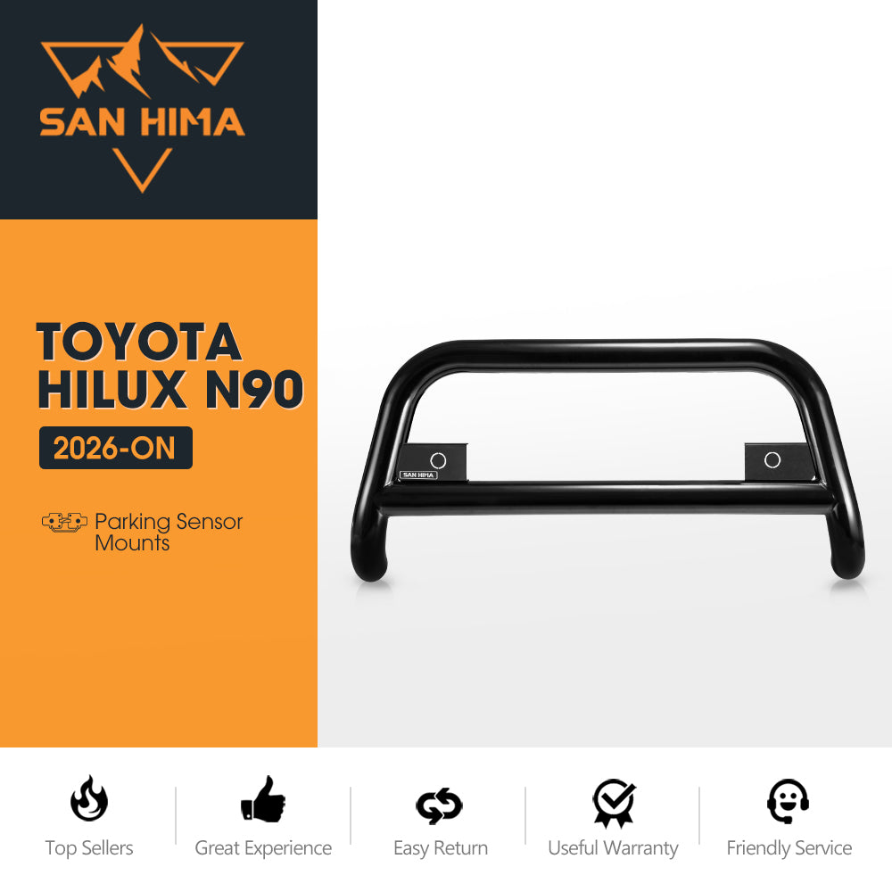 San Hima Nudge Bar 3" Grille Guard For Toyota HiLux N90 2026-On Black