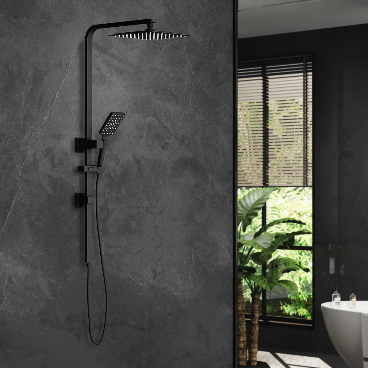 Welba 10" Shower Head Set Square Round Handheld With Shower Mixer Tap Combo WELS