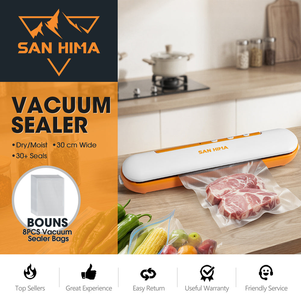 San Hima Vacuum Sealer Machine Fresh Dry Wet Food Saver Storage W/ Reusable Bags - Sunyee