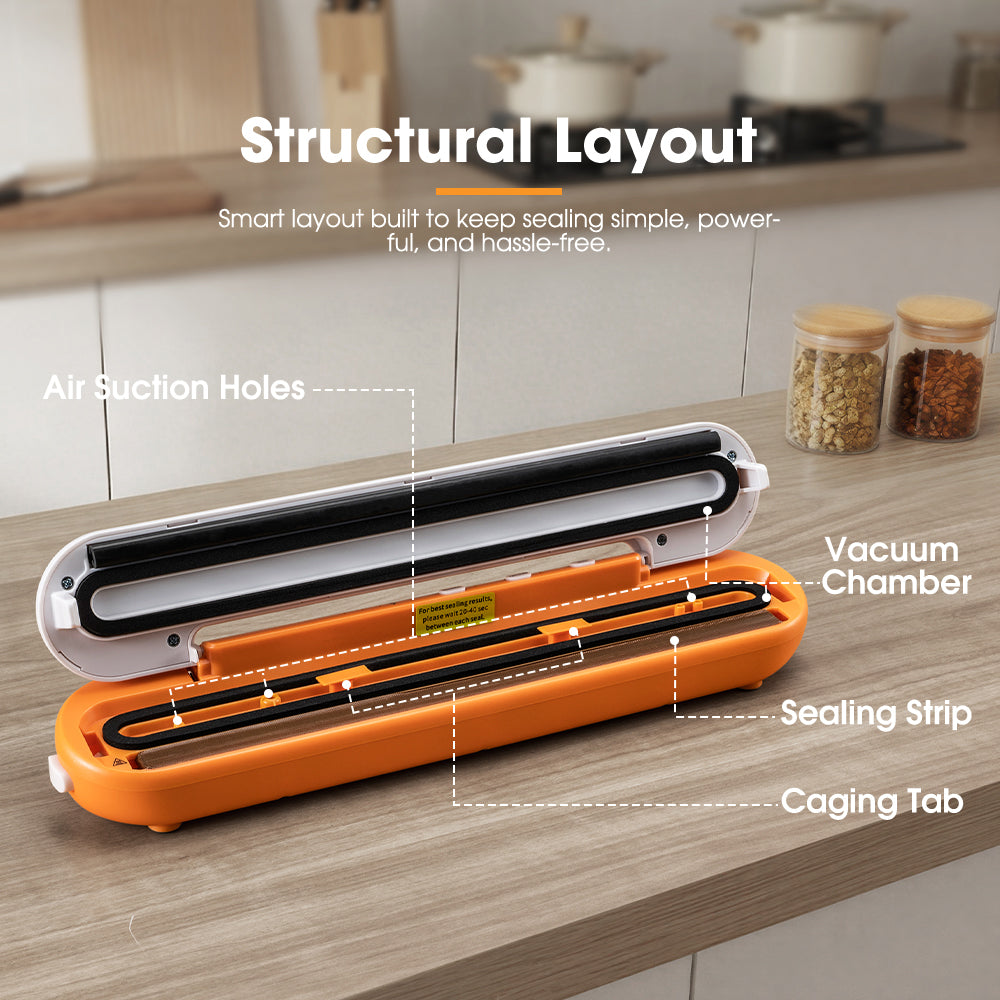 San Hima Vacuum Sealer Machine Fresh Dry Wet Food Saver Storage W/ Reusable Bags - Sunyee