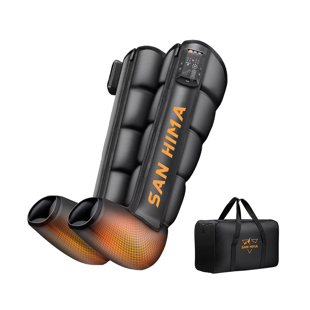 San Hima Air Compression Recovery Boots Cordless 3 Foot Heat Leg Massager Large - Sunyee