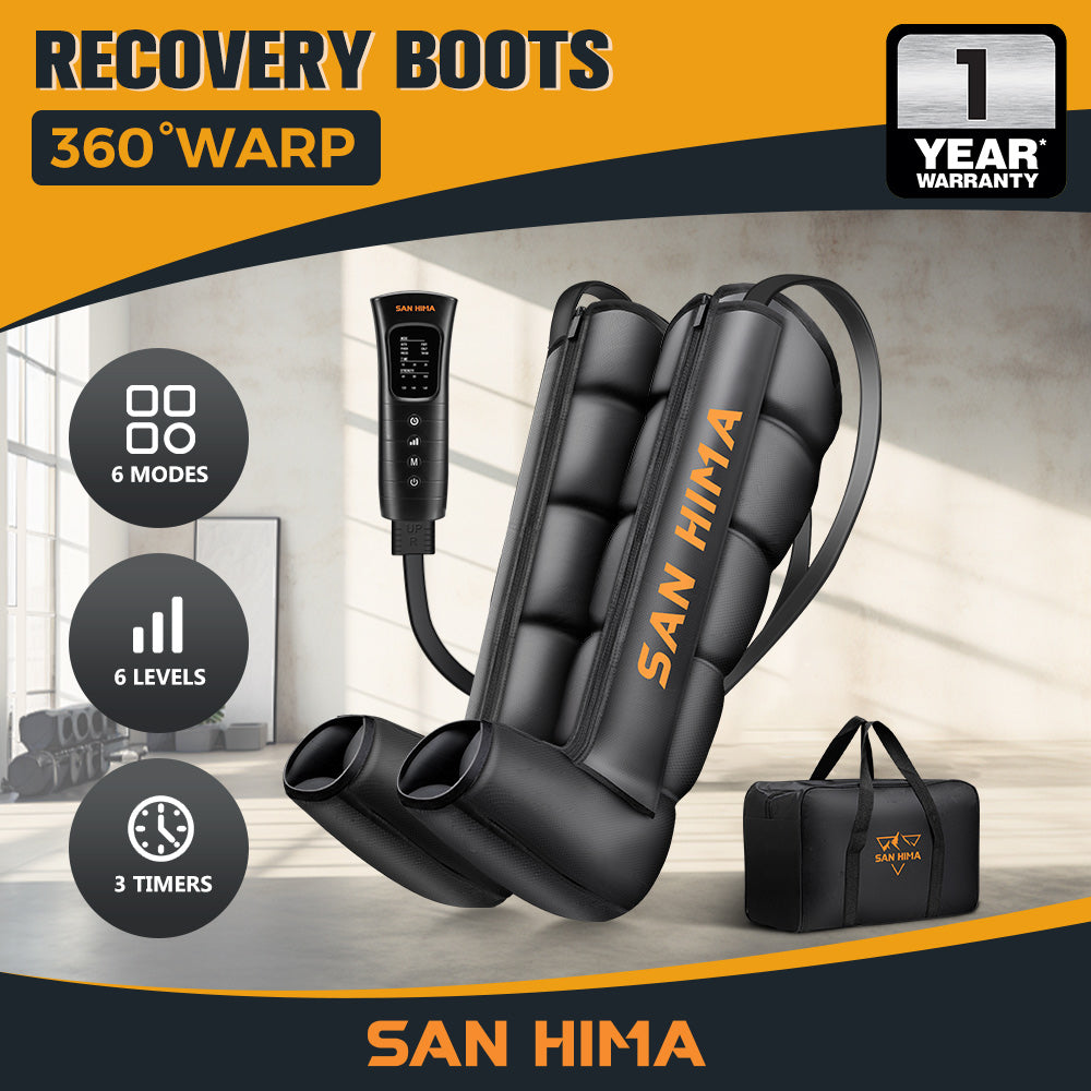 San Hima Air Compression Recovery Boots Full Leg Massager Relief Large/Medium - Sunyee