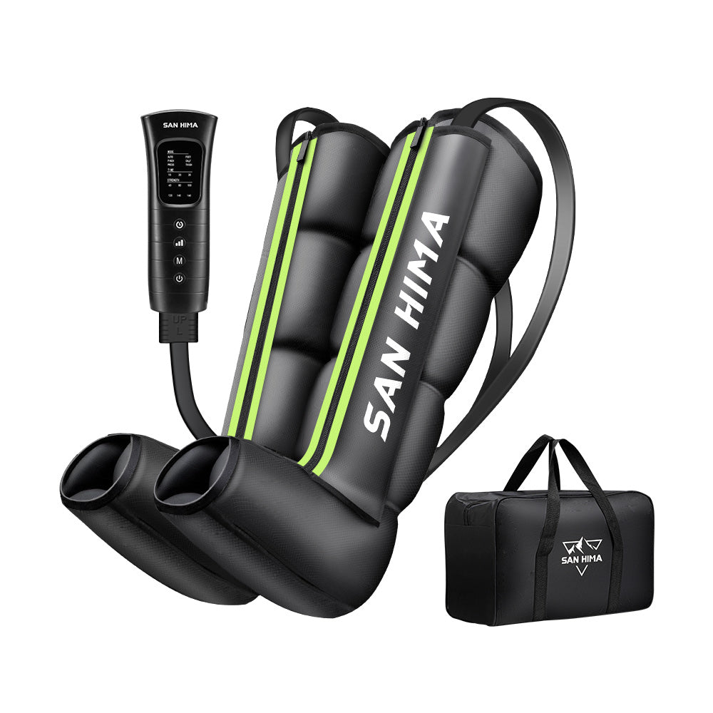 San Hima Air Compression Recovery Boots Full Leg Massager Relief Medium Green - Sunyee