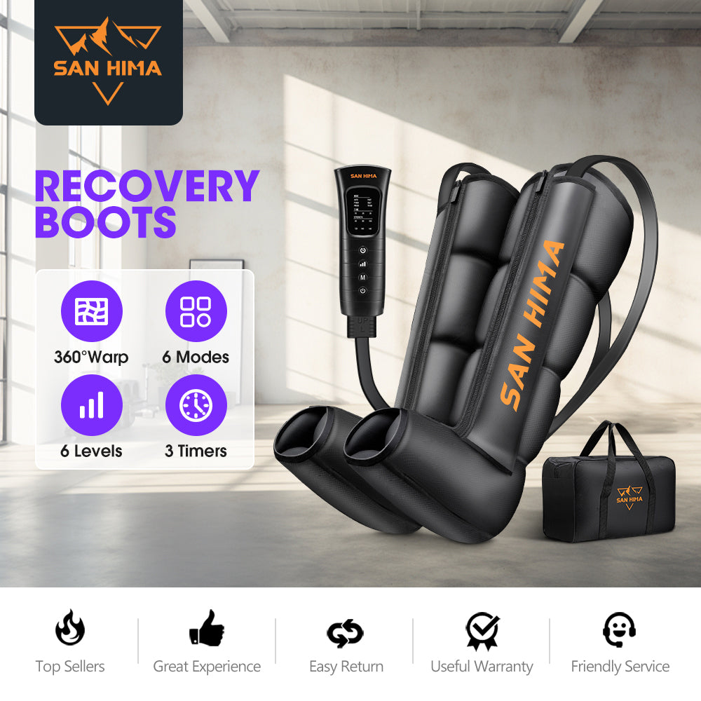 San Hima Air Compression Recovery Boots Foot Leg Massager For Circulation Medium - Sunyee