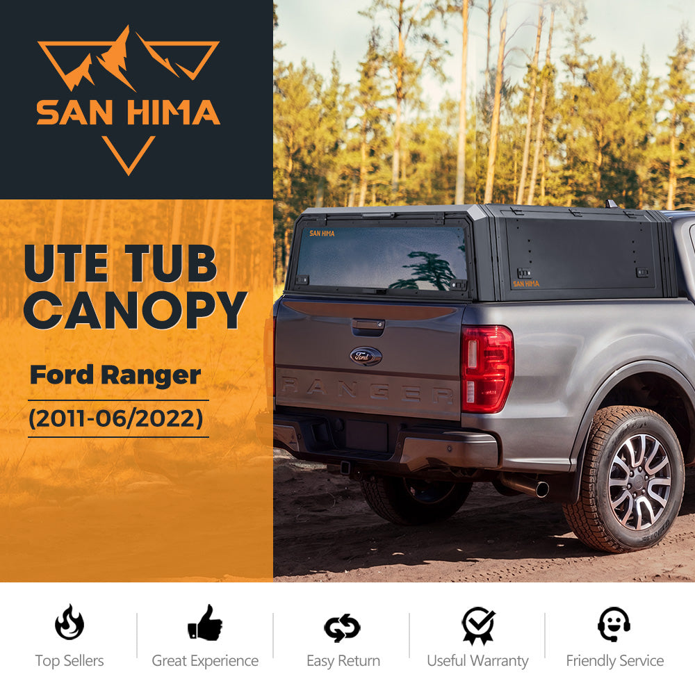 San Hima UTE Tub Canopy For Ford Ranger PX PXMKII PXMKIII 06/2011-2022 Dual Cab