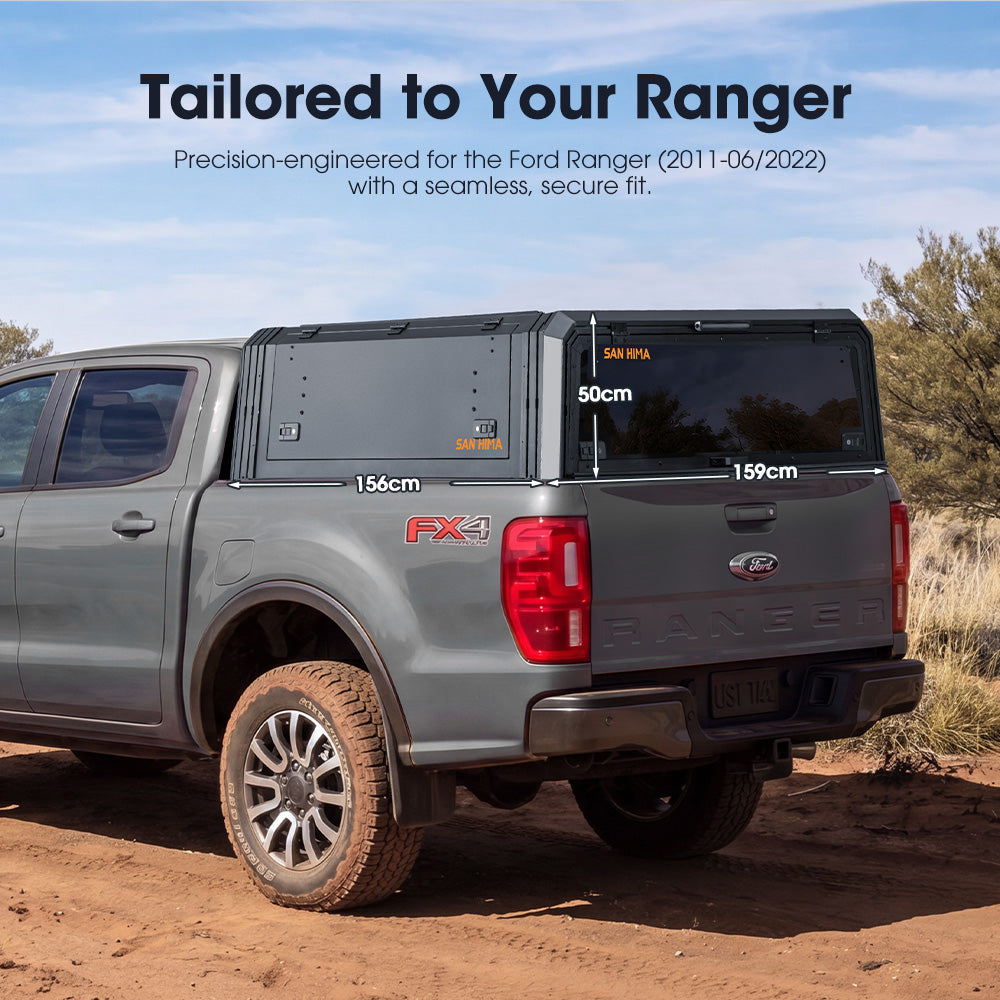 San Hima UTE Tub Canopy For Ford Ranger PX PXMKII PXMKIII 06/2011-2022 Dual Cab