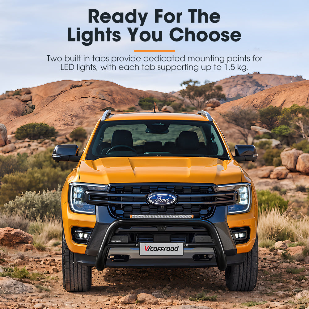 San Hima Nudge Bar 3" Grille Guard For Ford Ranger Next-Gen 2022-On Black