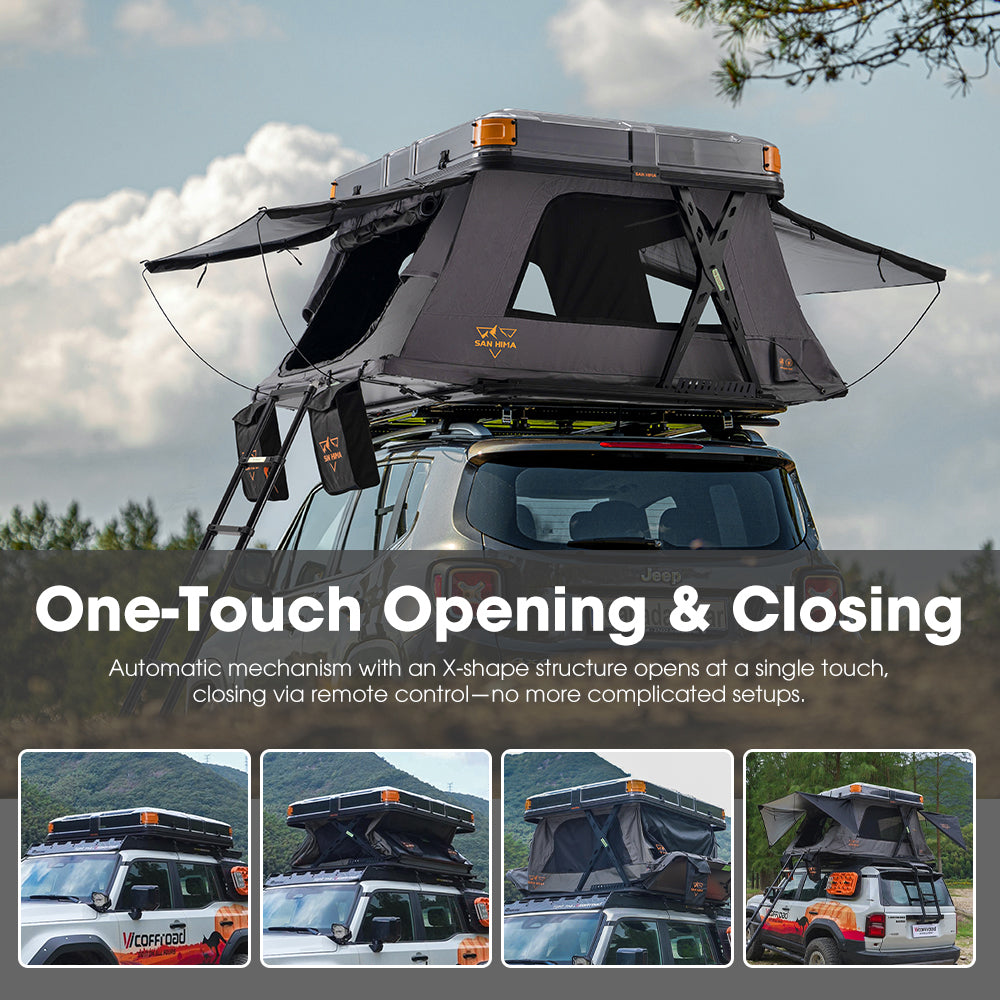 San Hima Kosci E-rise Electric Rooftop Tent Hardshell Automatic Outdoor Camping - Sunyee
