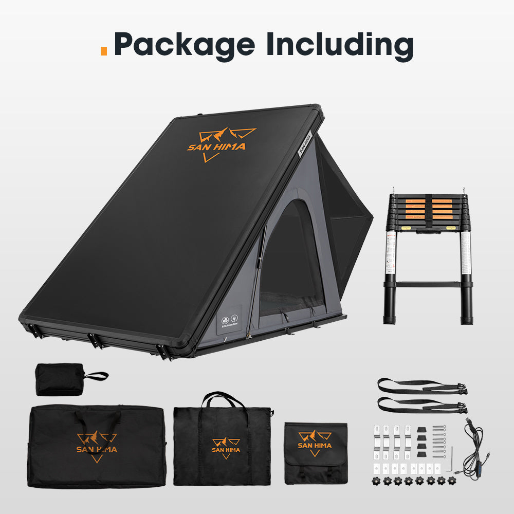 San Hima Kalbarri Lite Gen 2 Rooftop Tent Hardshell With Ladder Grey Camping 4WD