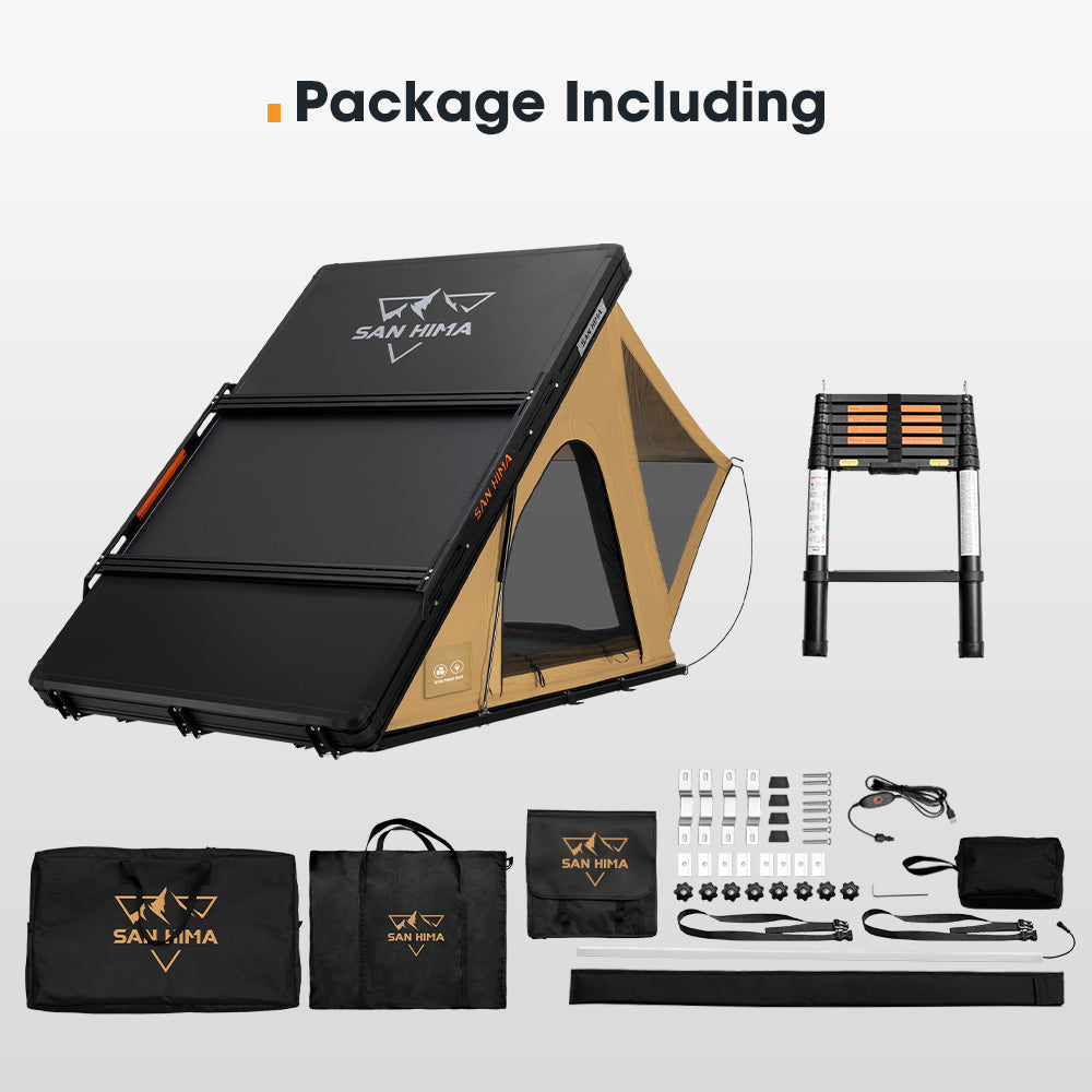 San Hima Kalbarri Lite Gen 2 Rooftop Tent Hardshell With Ladder & Rack Khaki - Sunyee