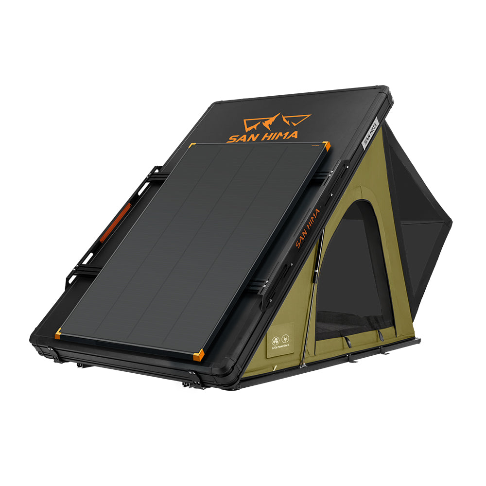 San Hima Kalbarri Lite Rooftop Tent Hardshell+Rack+200W Shingled Solar Panel